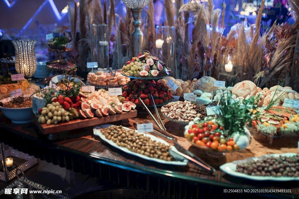 豪华宴会美食盛宴场景