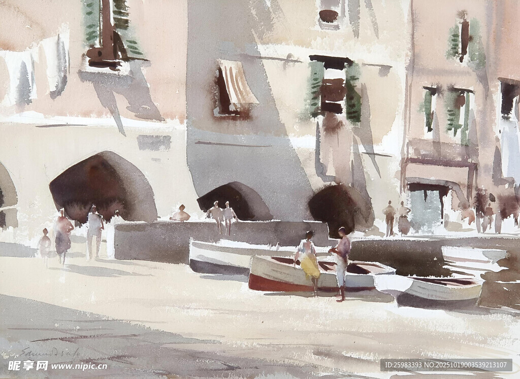 水彩风景画
