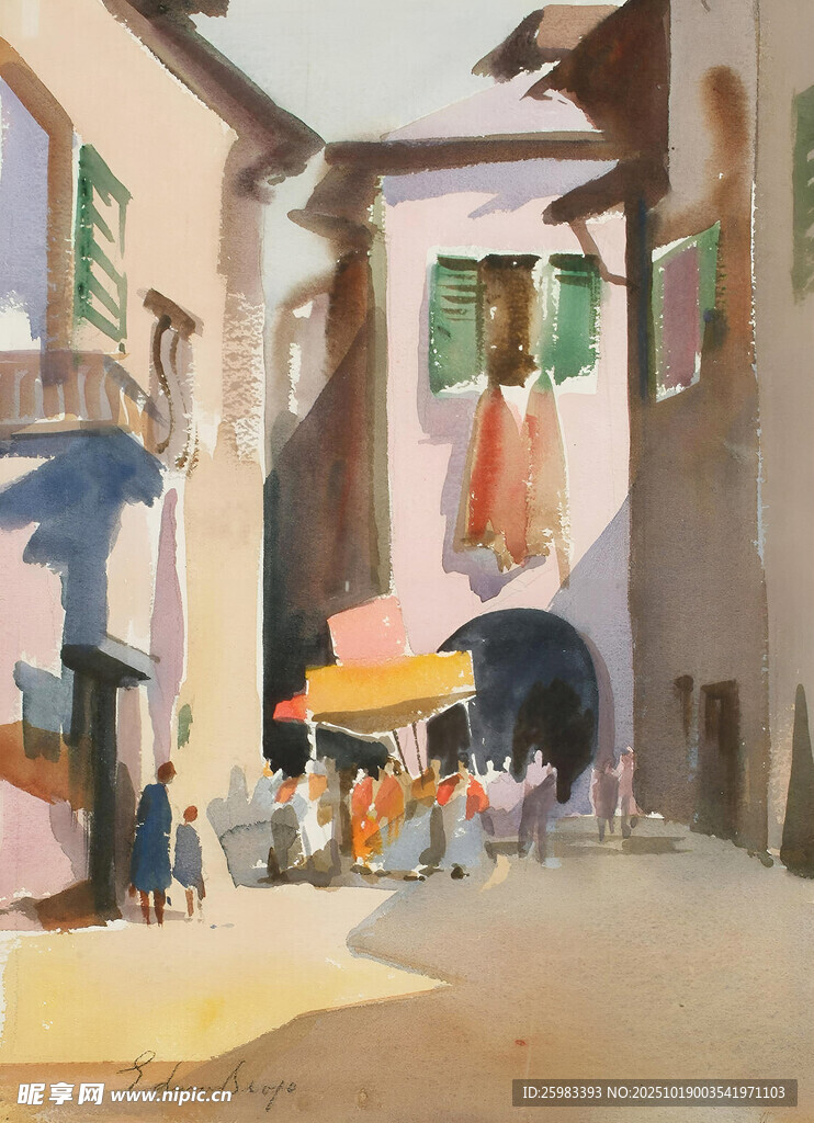 水彩风景画