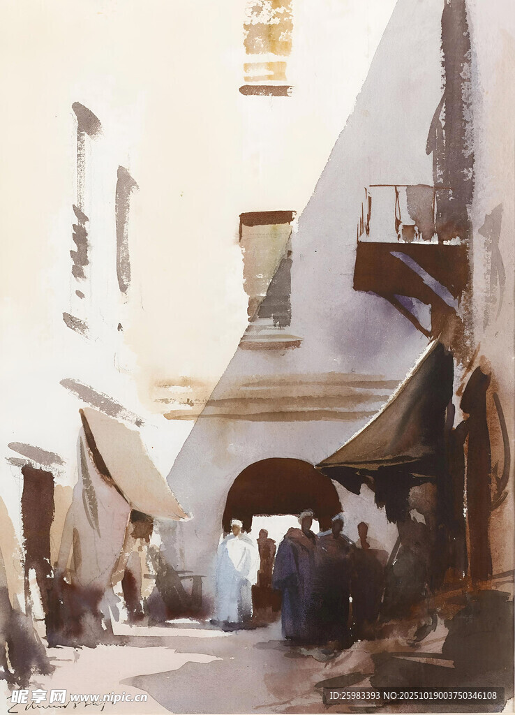 水彩风景画