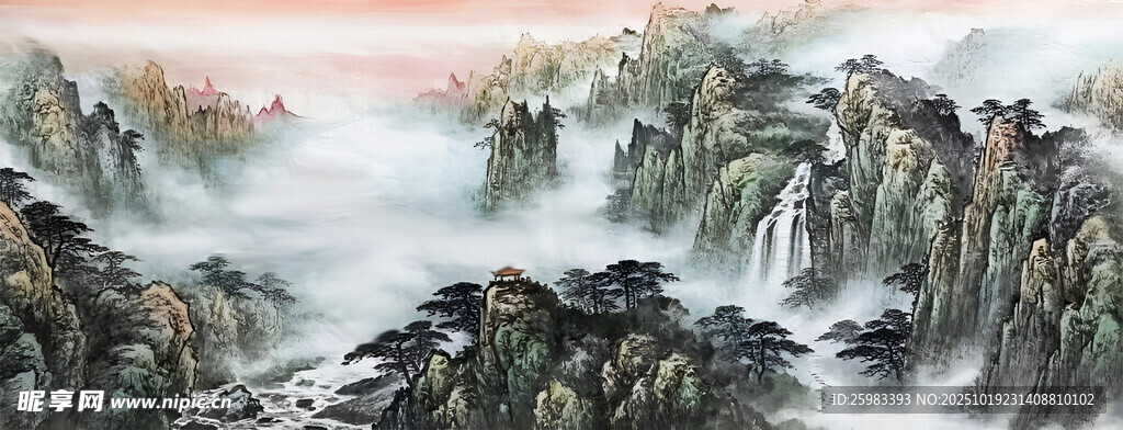 高山云海图