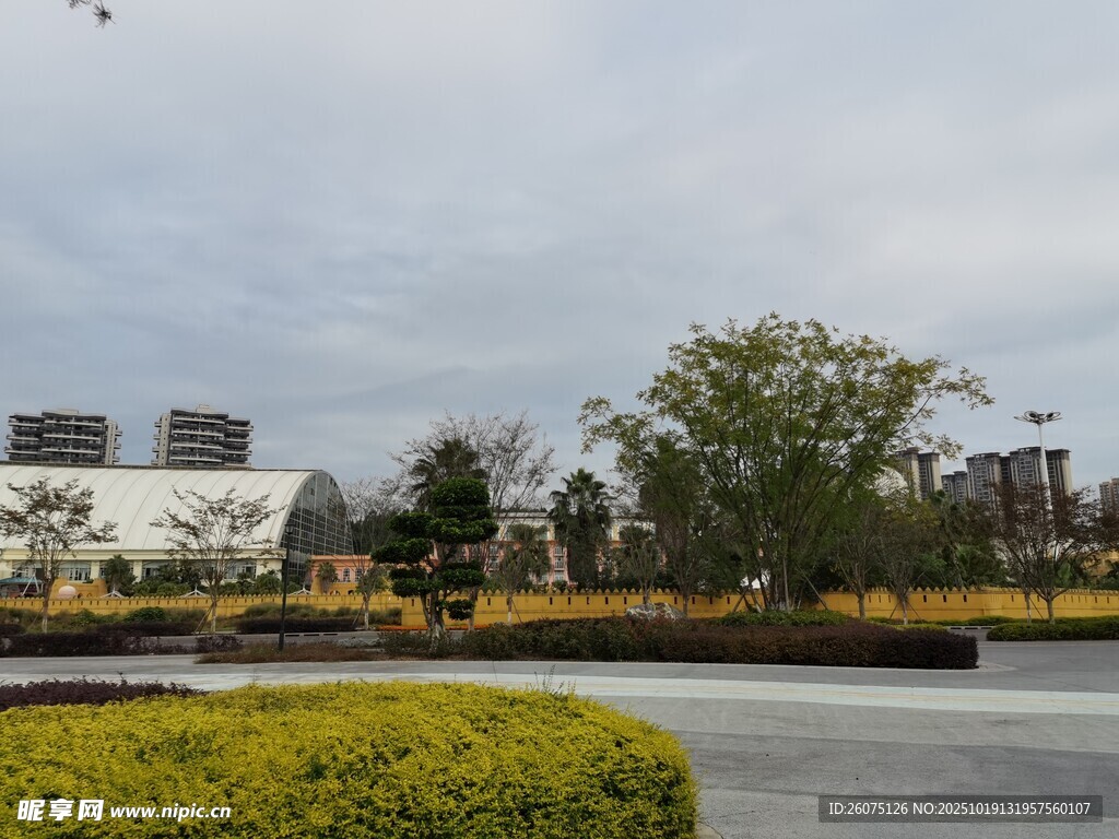 城市公园景观一角
