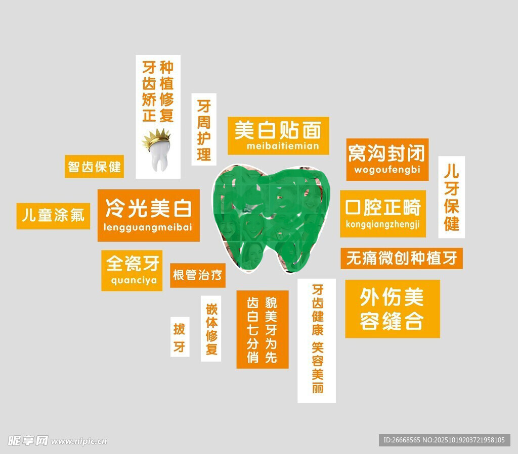 口腔背景墙