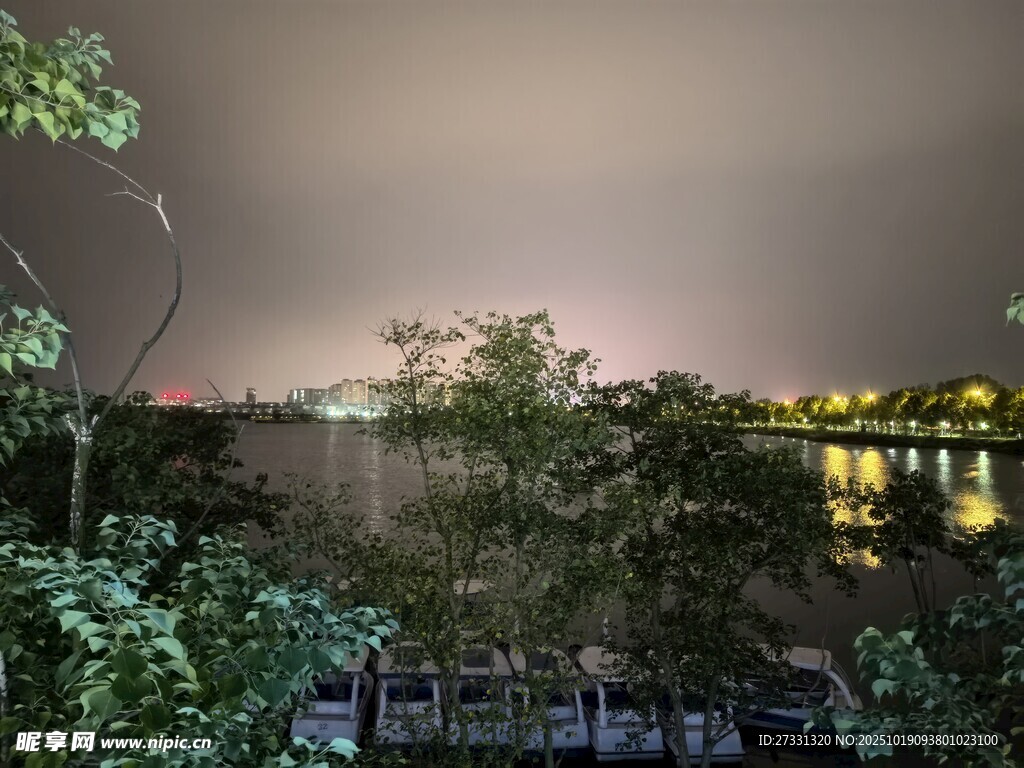 湖畔夜景