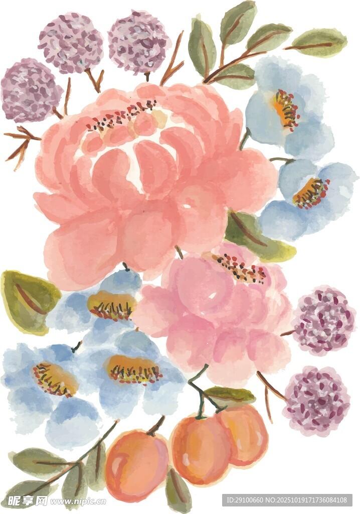 水彩花卉插画