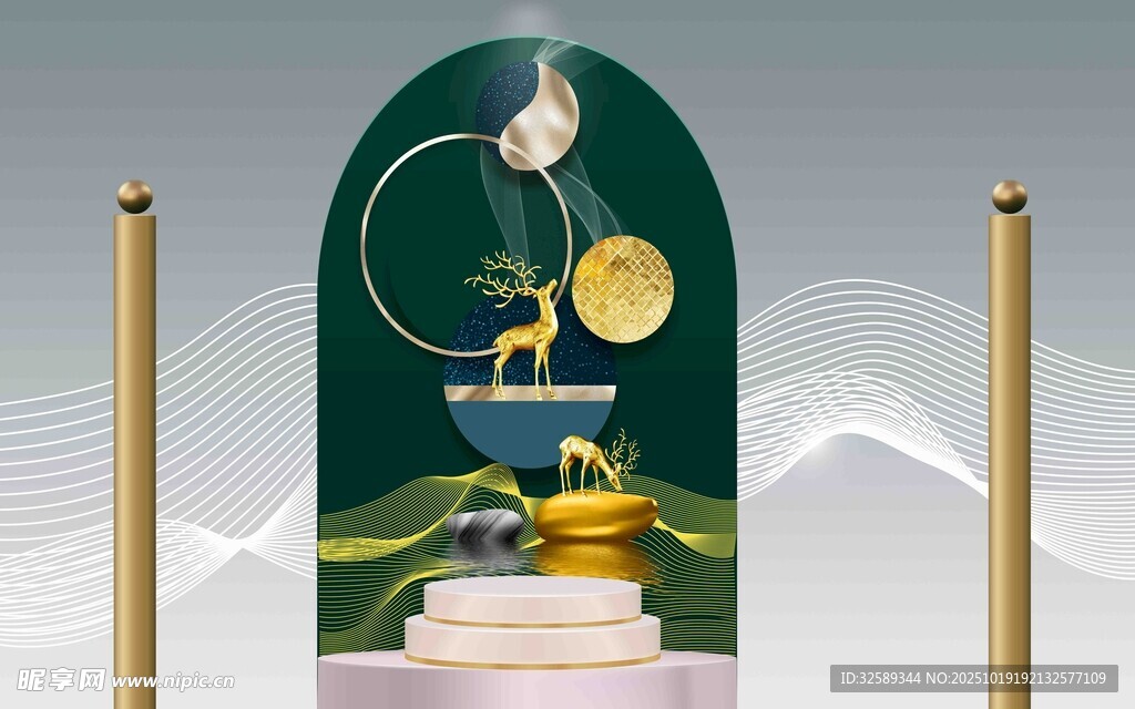 中式奇幻风格神秘场景