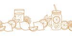 手绘水果饮品插画