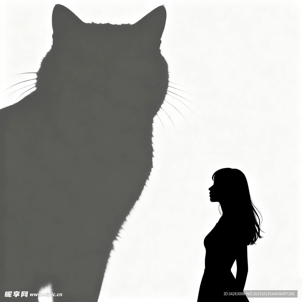 猫剪影