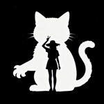 剪影猫猫图