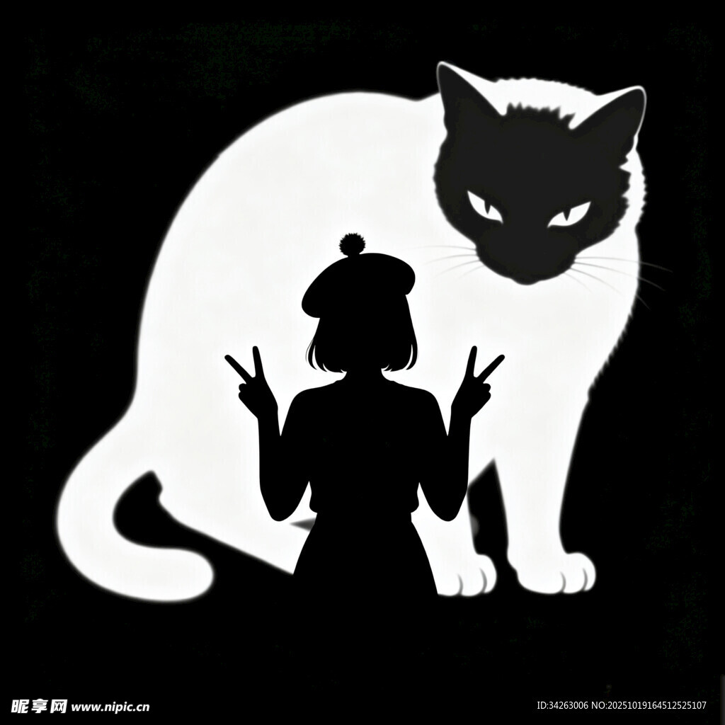 猫猫剪影