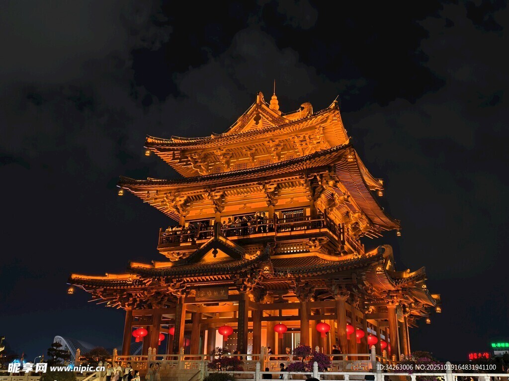 夜景古建筑