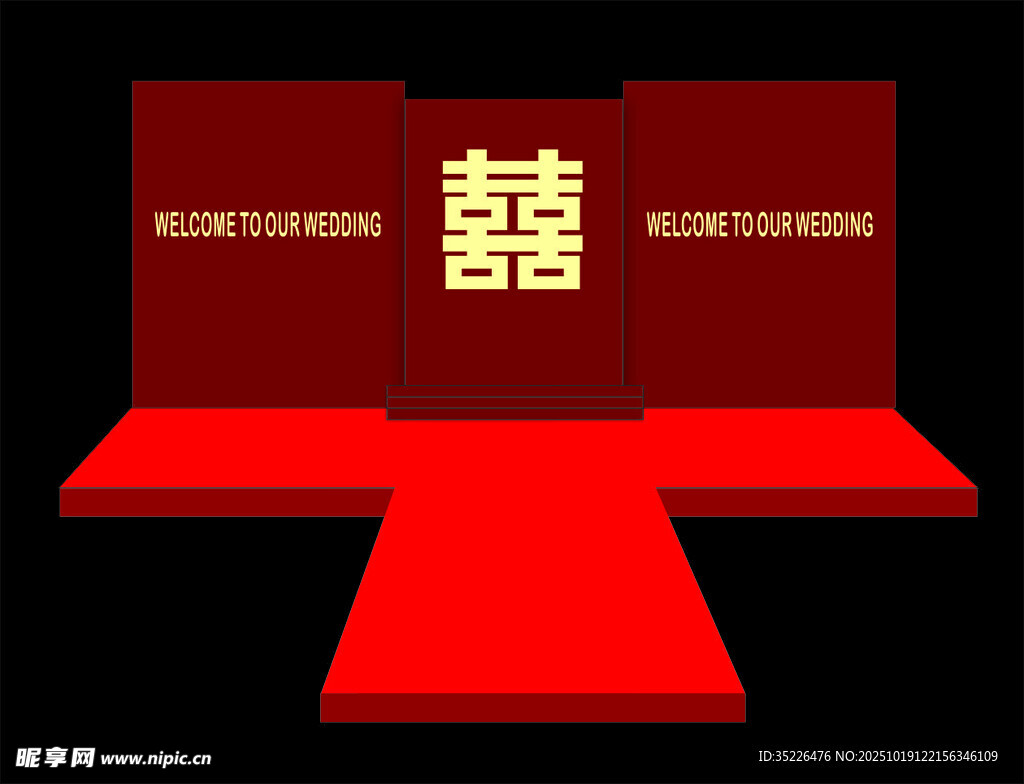 红色婚礼背景