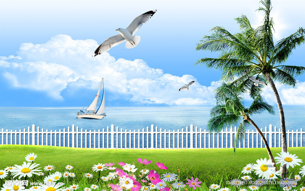 海滨花园美景
