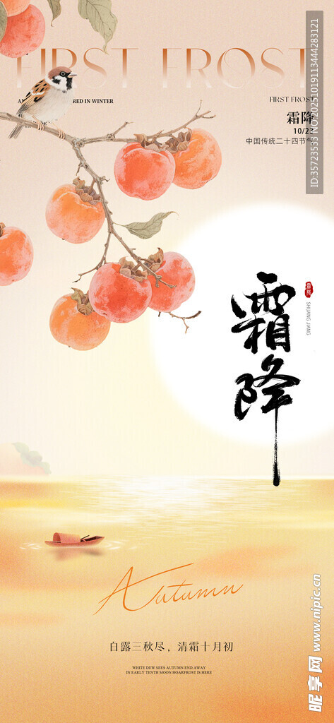  霜降海报