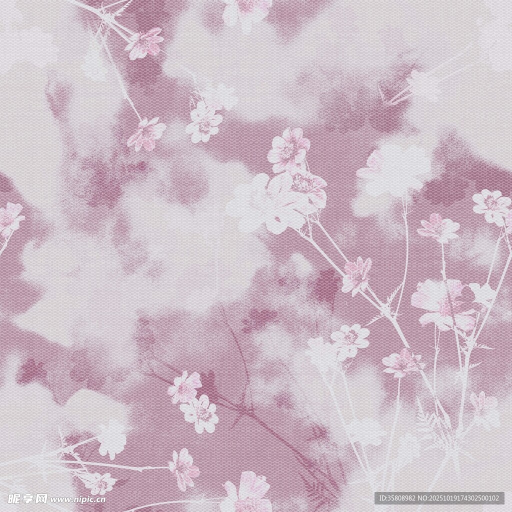 淡紫色花卉纹理背景图案