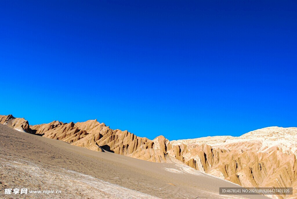 荒漠蓝天独特地貌景观
