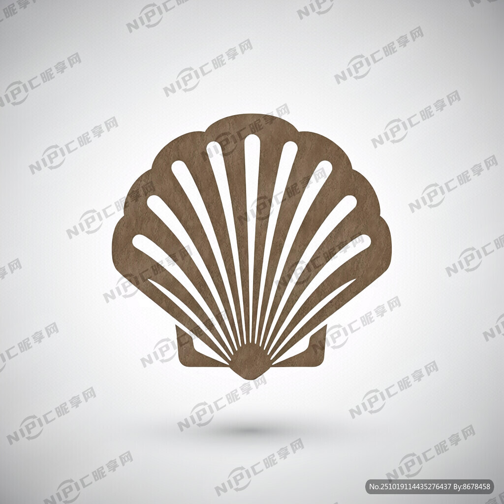 贝壳造型icon AI格式