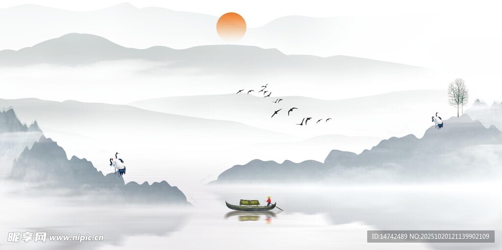 水墨山水背景
