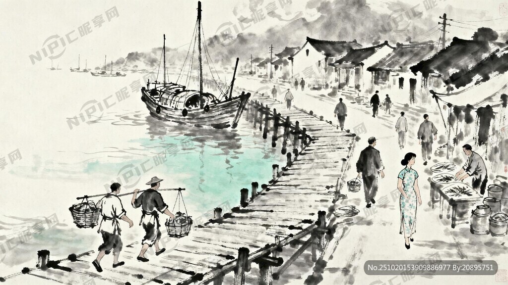 民国时期的舟山港码头