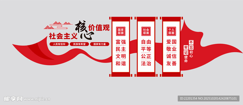党建文化墙设计元素