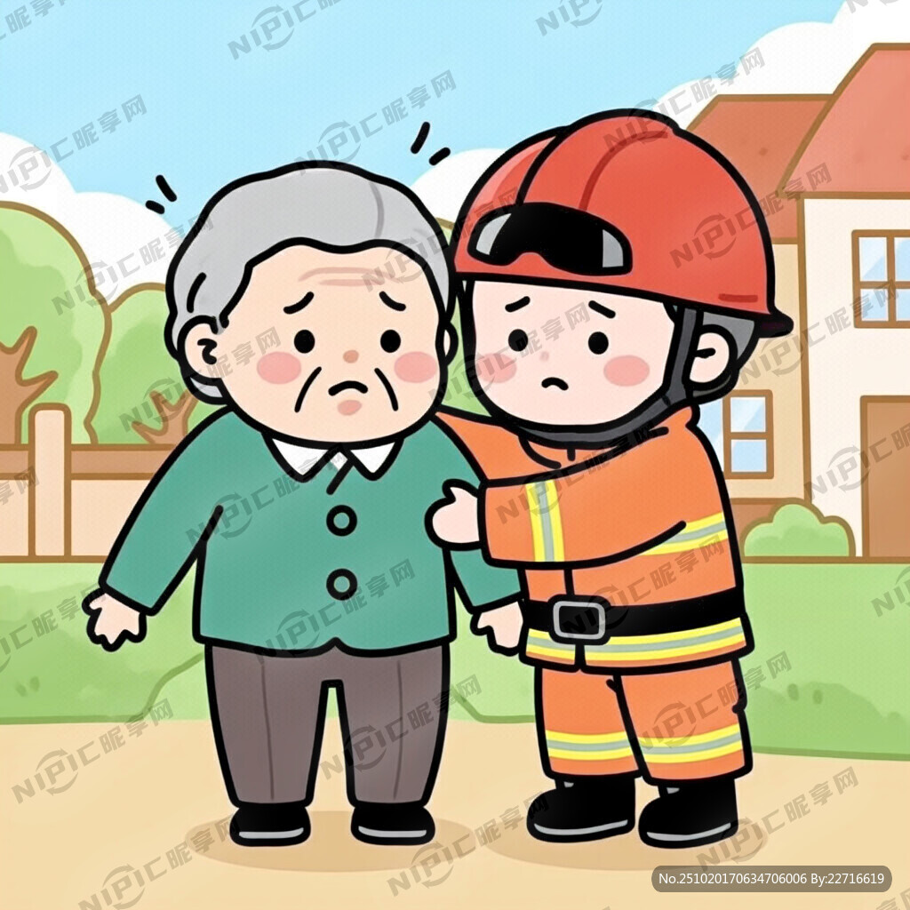消防员为老年人排忧解难