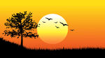 夕阳插图