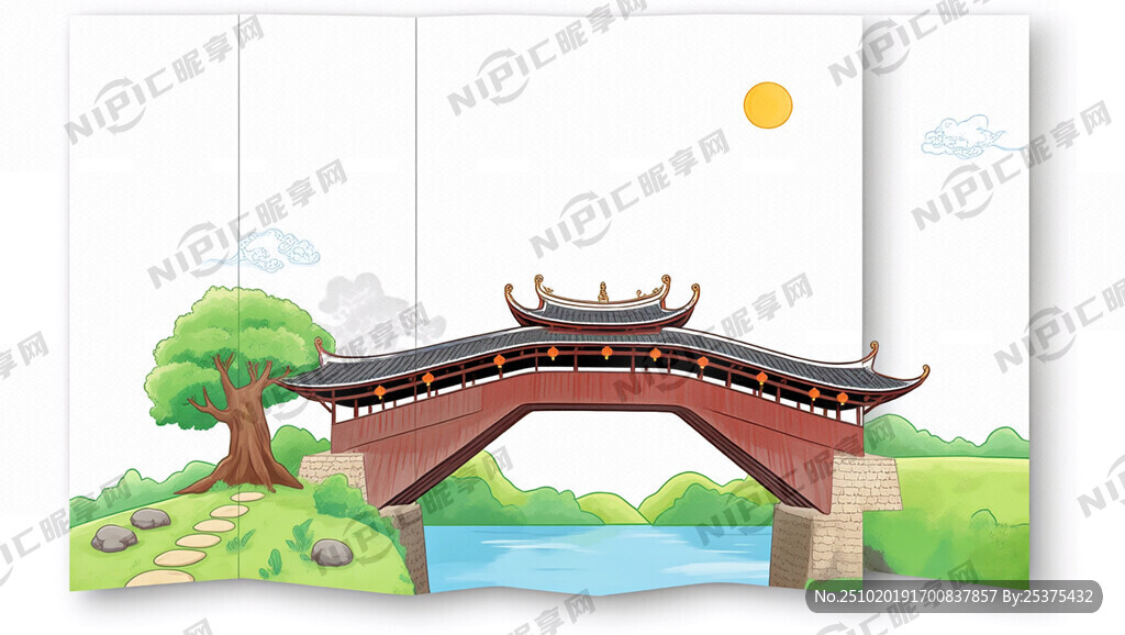 文明创建三折页底图