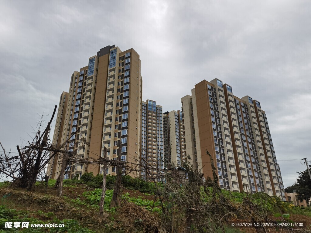 高层住宅楼群景观