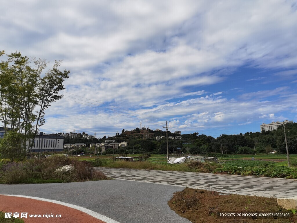 乡村风光中的蜿蜒小路