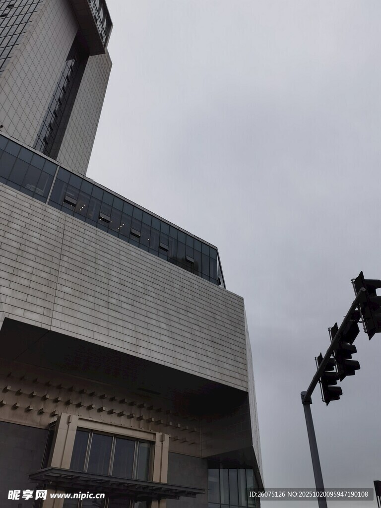 现代建筑外观局部特写