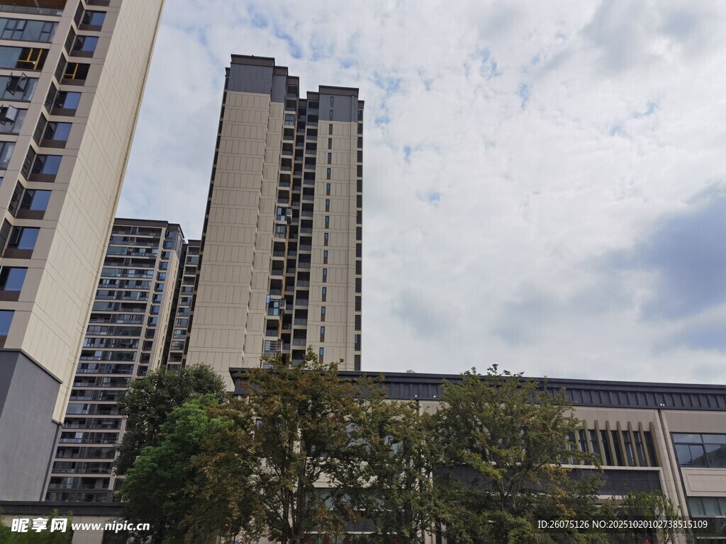 高层住宅楼景观