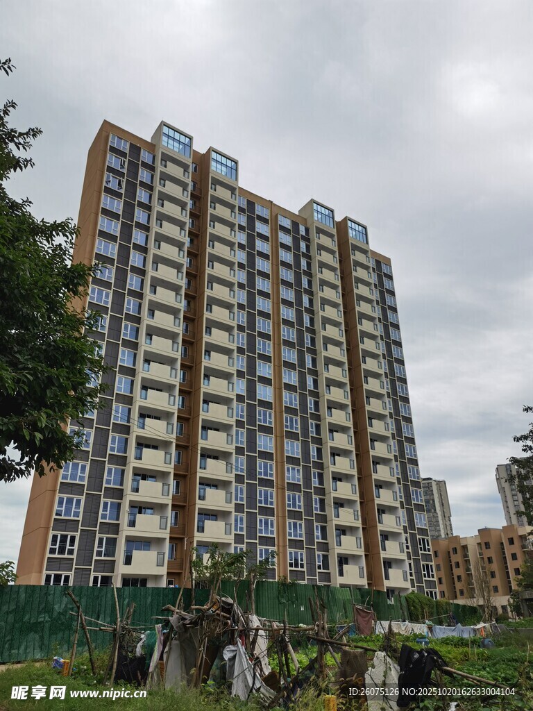高层住宅楼外观景观