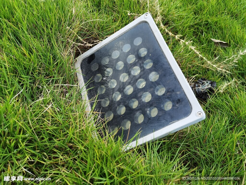 草地上的LED投光灯