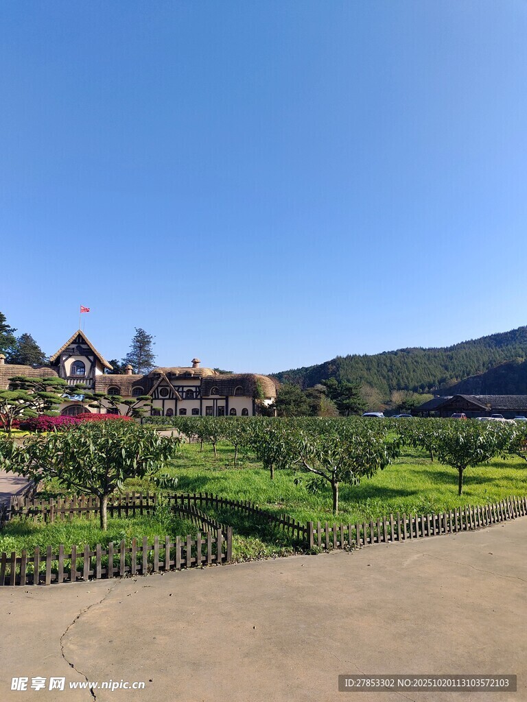 田园风光中的多彩村落