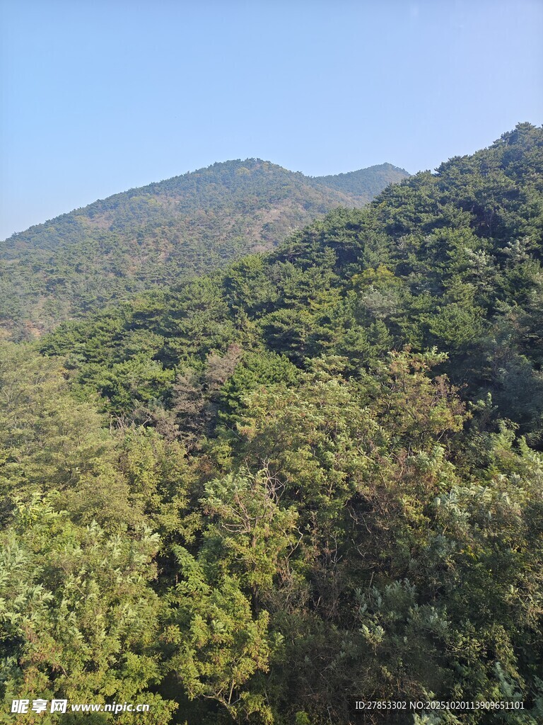 青山绿树自然风光图