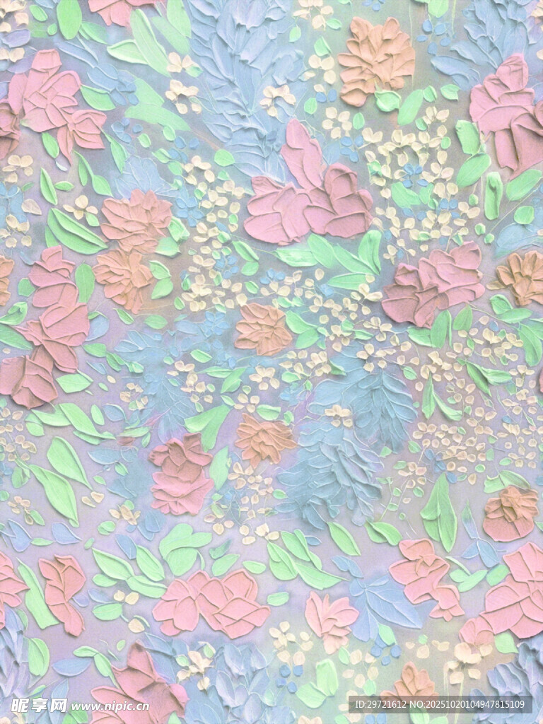 梦幻花卉纹理图案