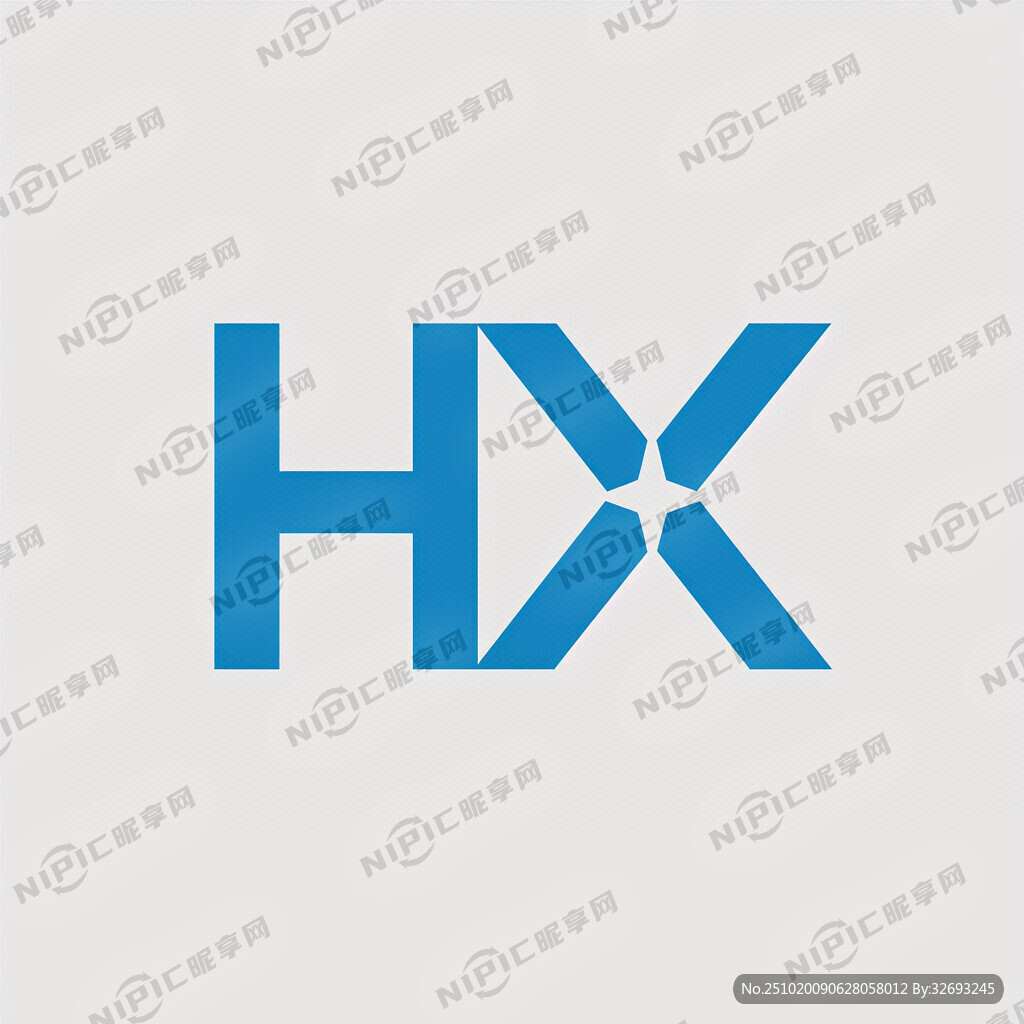 HX  字母组成的标志