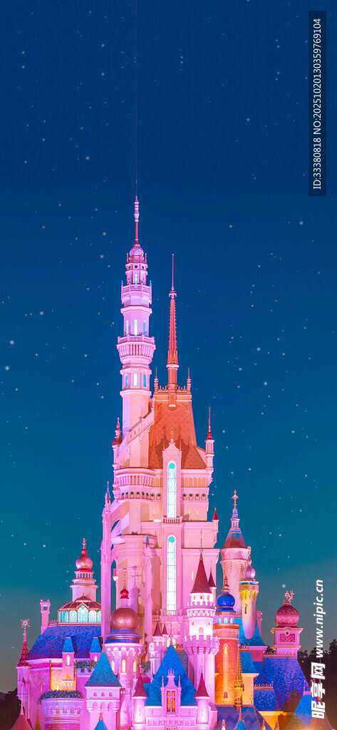 梦幻城堡夜景灯光秀