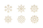 金色雪花图案 