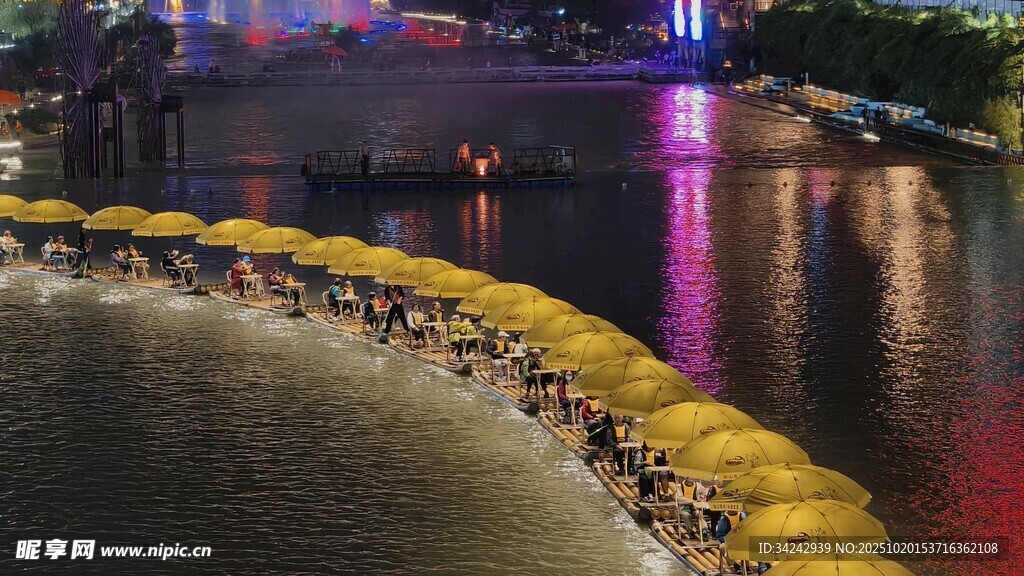 宣恩夜景 龙游贡水