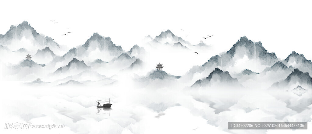 水墨山水背景