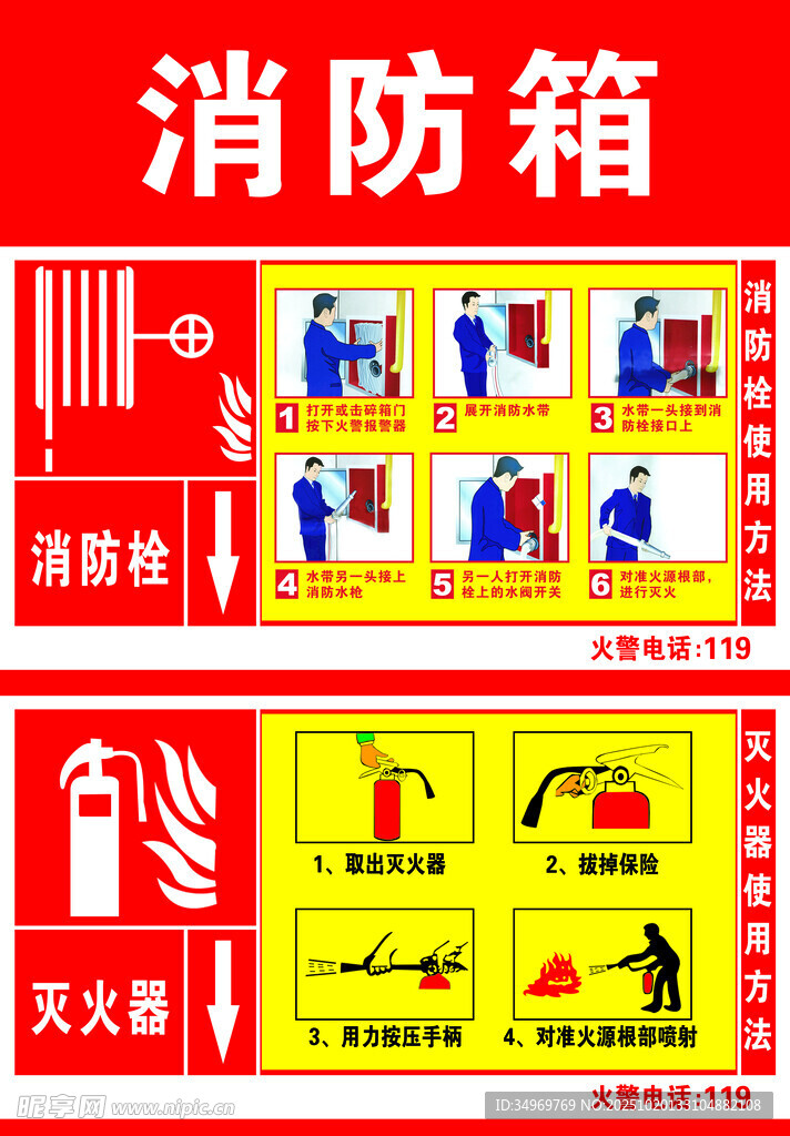 消防箱图示及消防设备标识