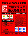 受限空间作业安全告知牌