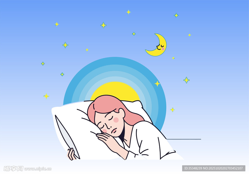 女孩梦幻睡眠