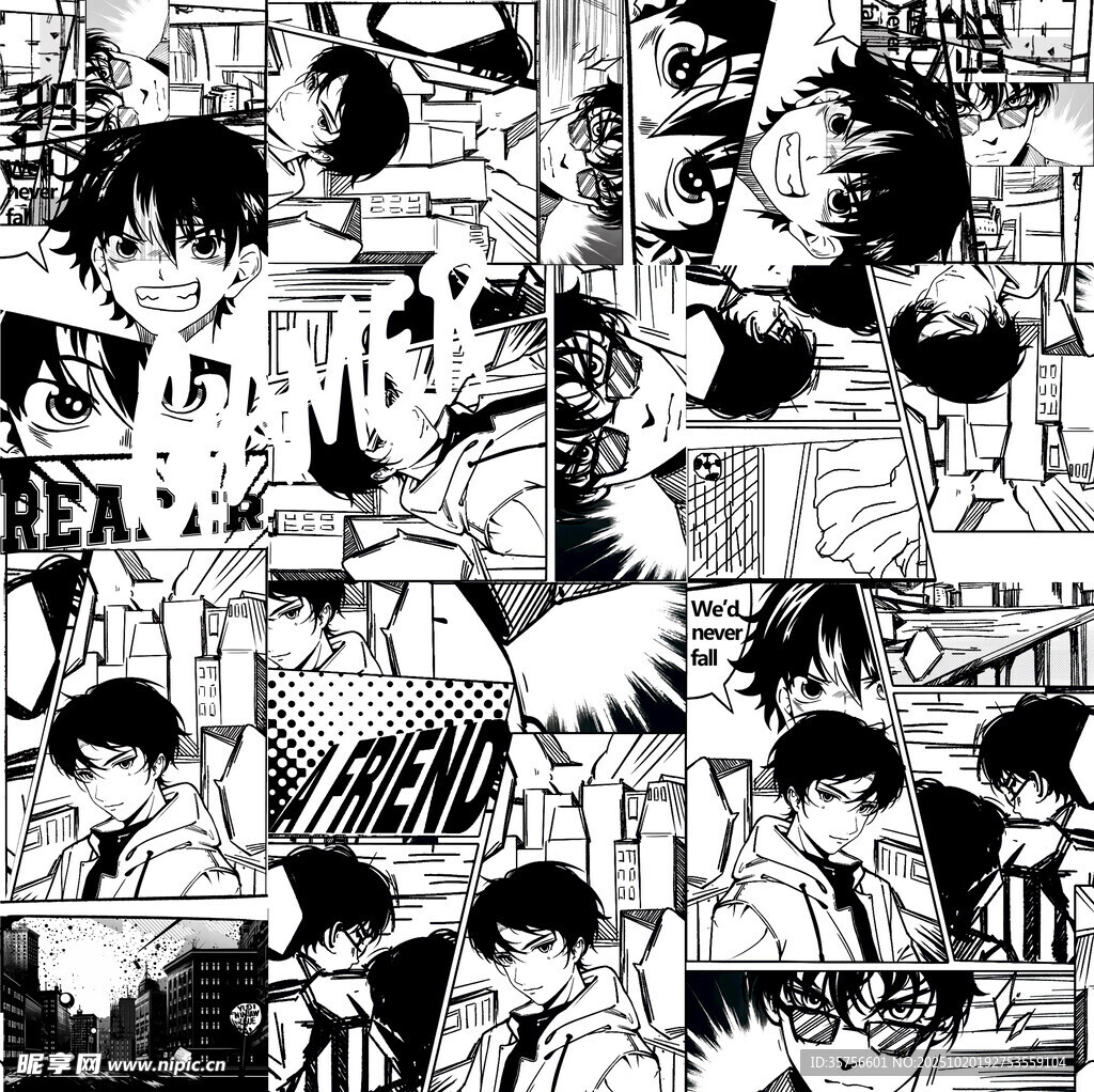 热血漫画场景瞬间