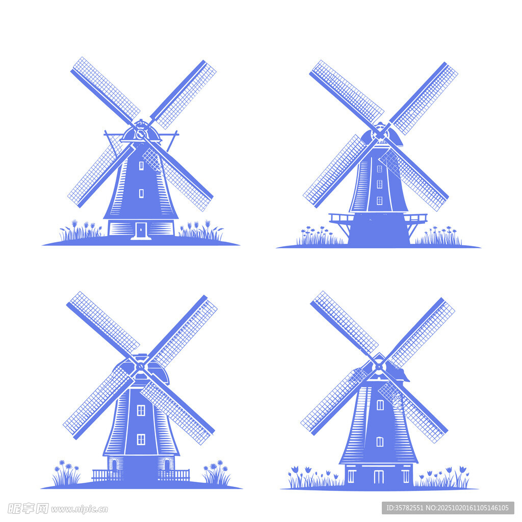 风车插画