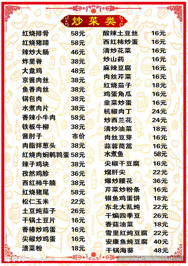 点菜单