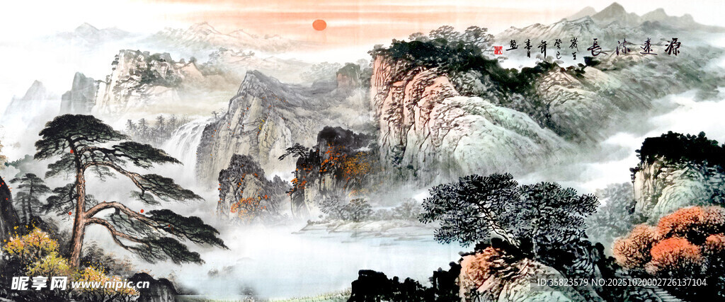 黄山风景画