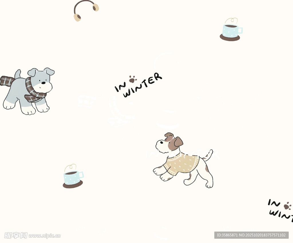 可爱萌宠图案装饰元素