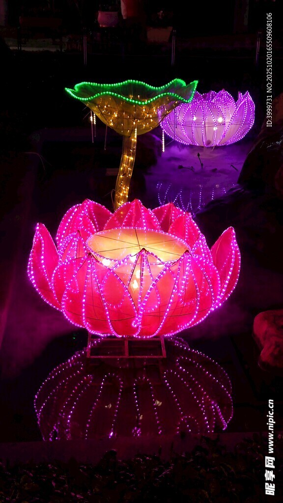 梦幻莲花彩灯